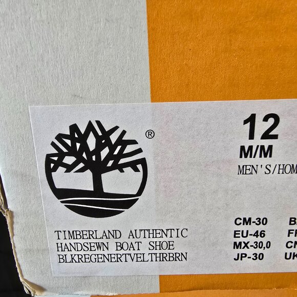 NEW! TIMBERLAND MEN'S AUTHENTIC BOAT SHOE Black and Tan Size 12 TB0A5RH8DH4 - Picture 9 of 11